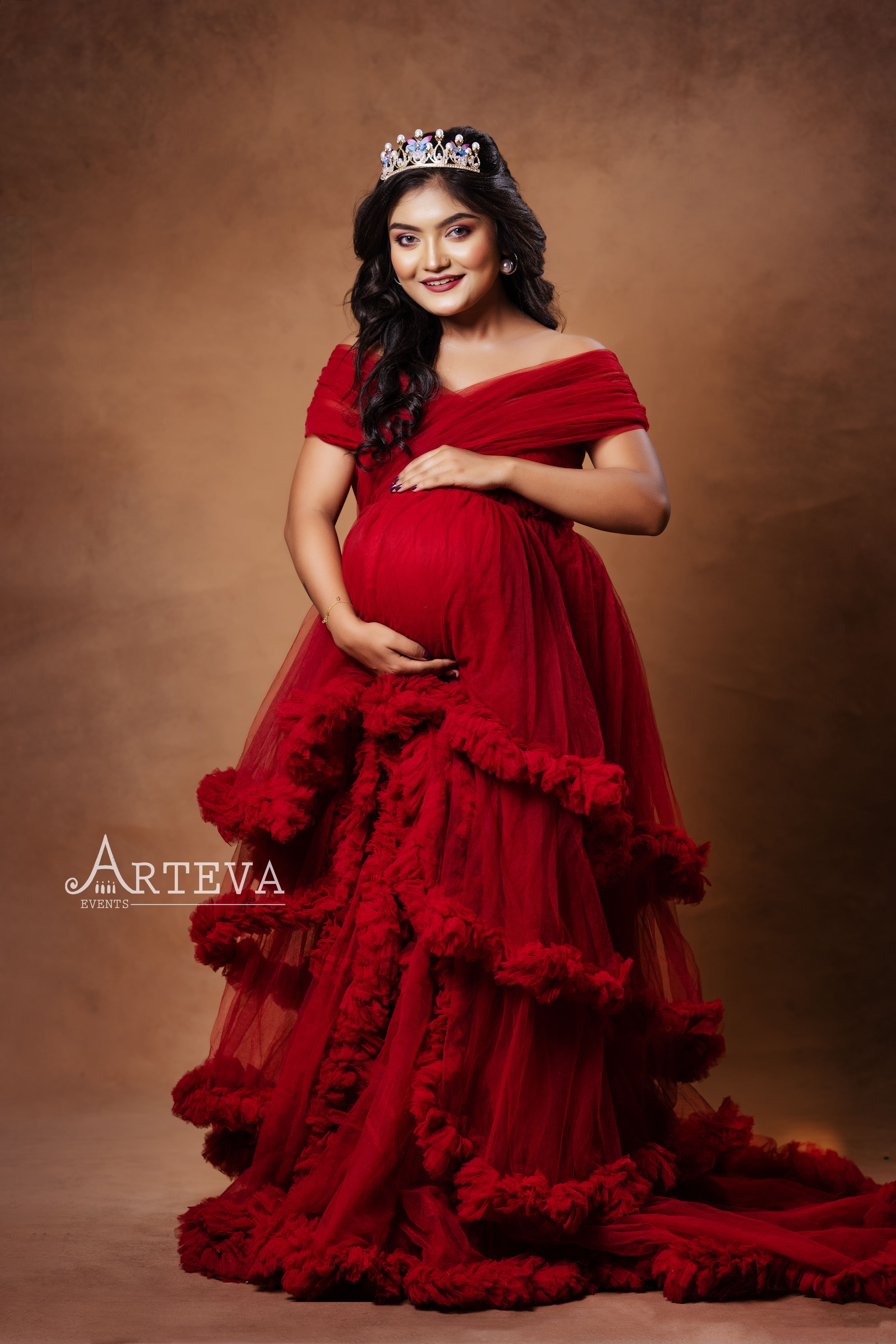 Crimson Embrace Of Motherhood